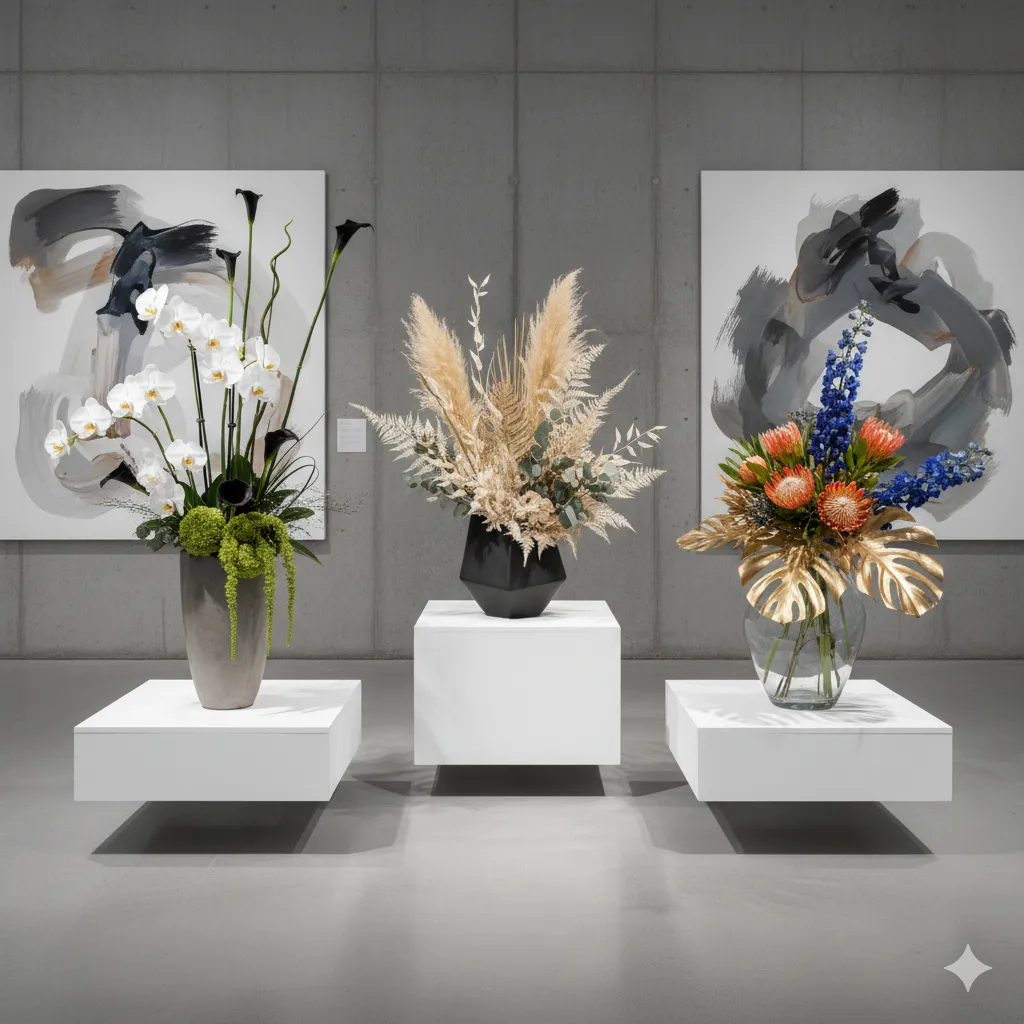 Modern floral arrangements