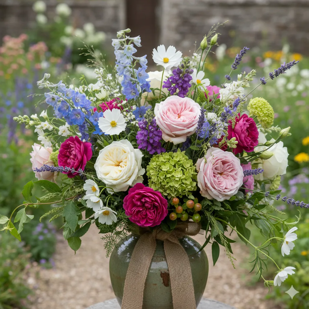 Seasonal Garden Bouquet with mixed seasonal flowers