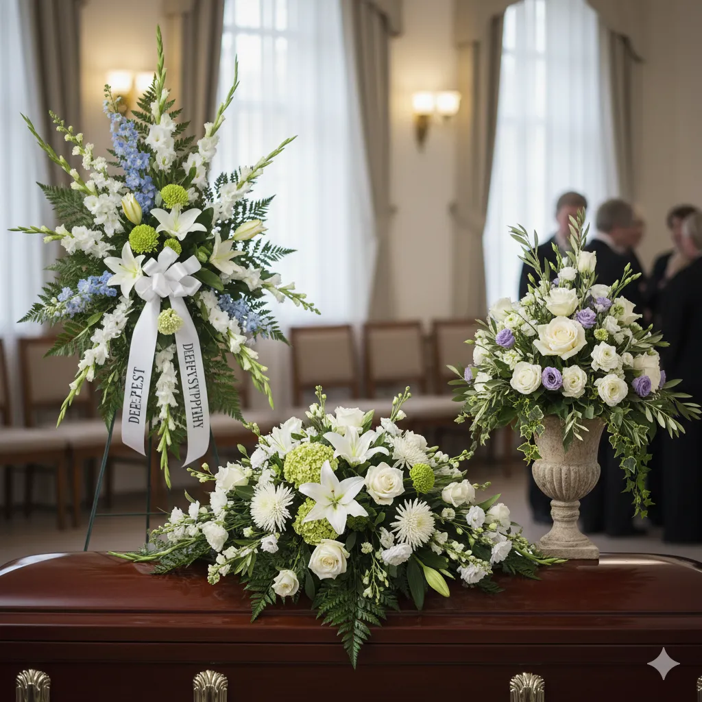 Sympathy and condolence floral arrangements