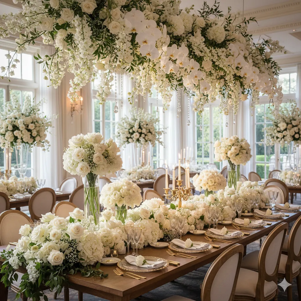 Elegant wedding floral arrangements